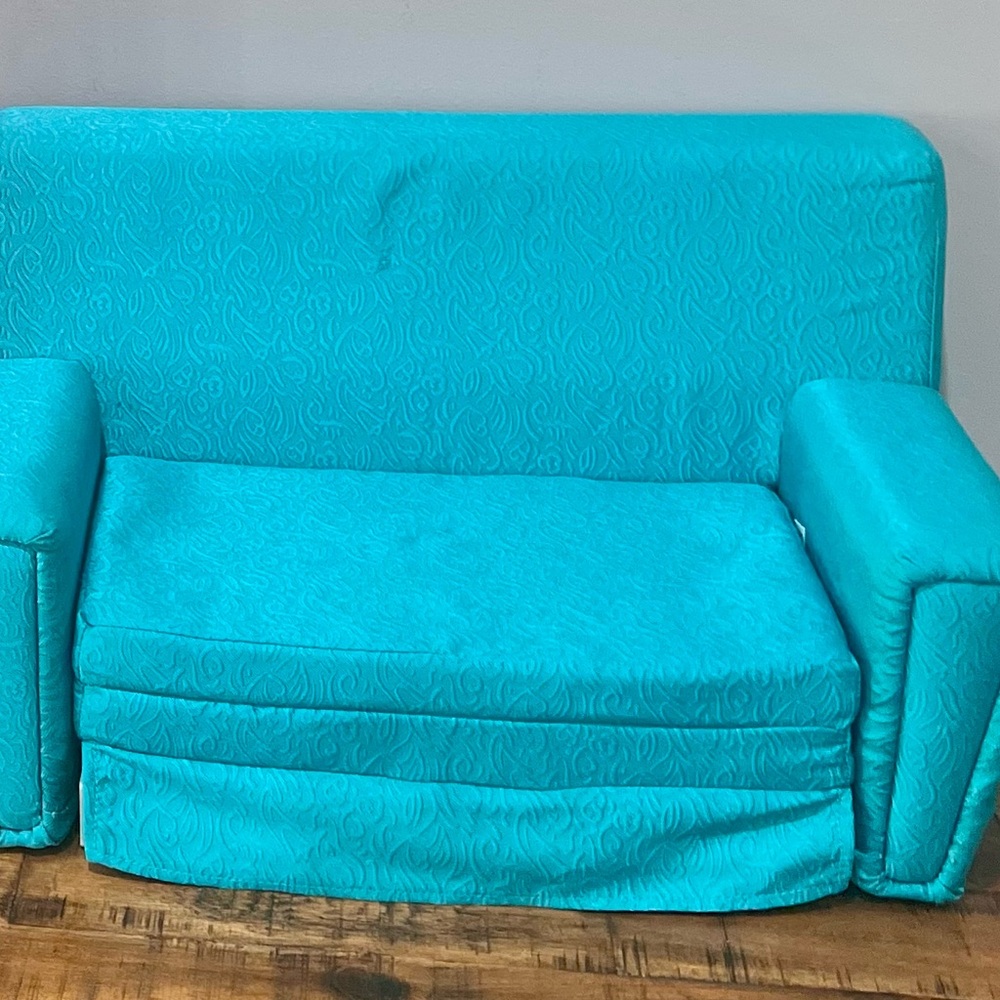 American Girl Turquoise Sofa